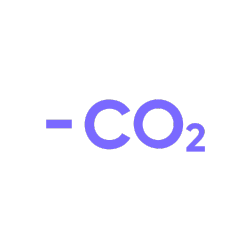 icono reduccion de co2 con comunidad energetica